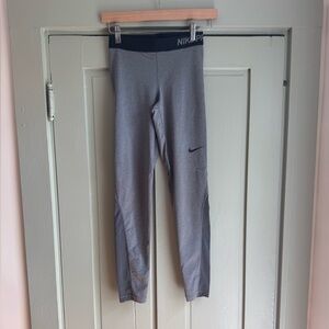 Nike Gray Leggings Athletic Stretch Fit